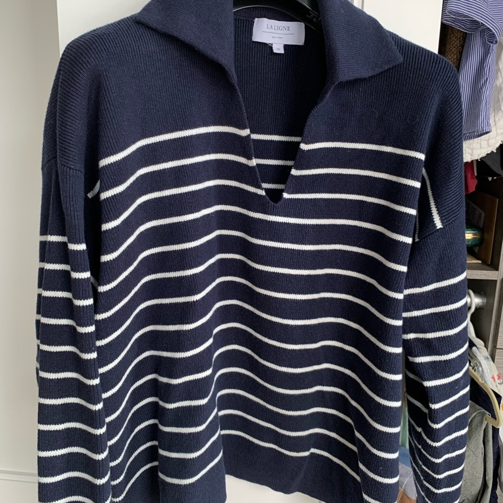 Classic cotton LA LIGNE sweater, lightly worn. Cashmere and cotton Sailor line